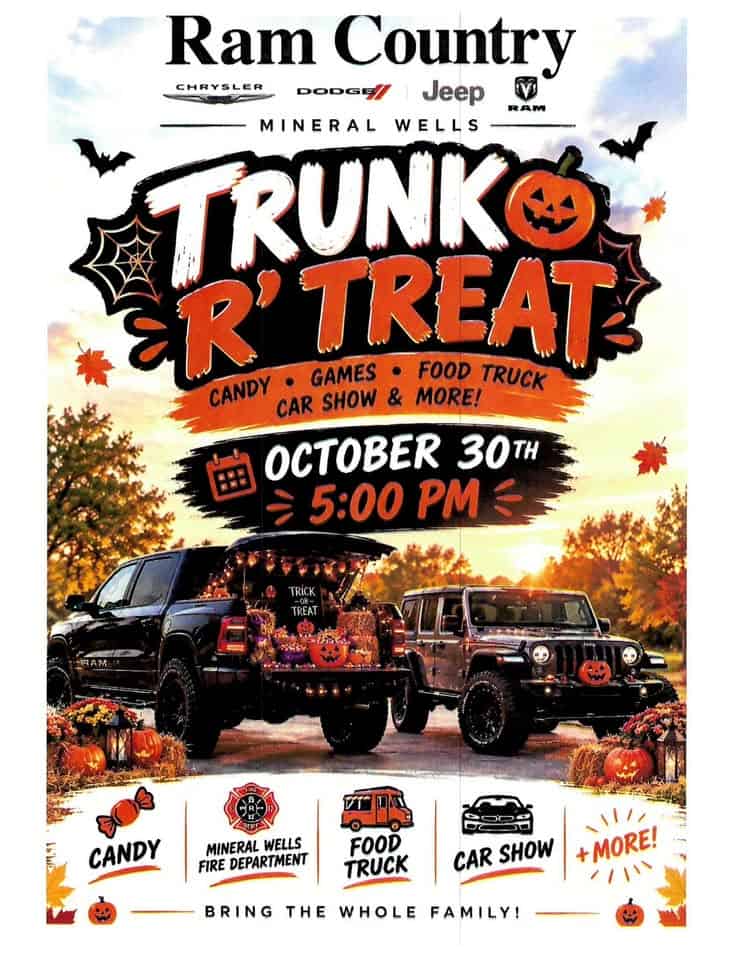 Ram Country Trunk R’ Treat car show in Mineral Wells, TX
