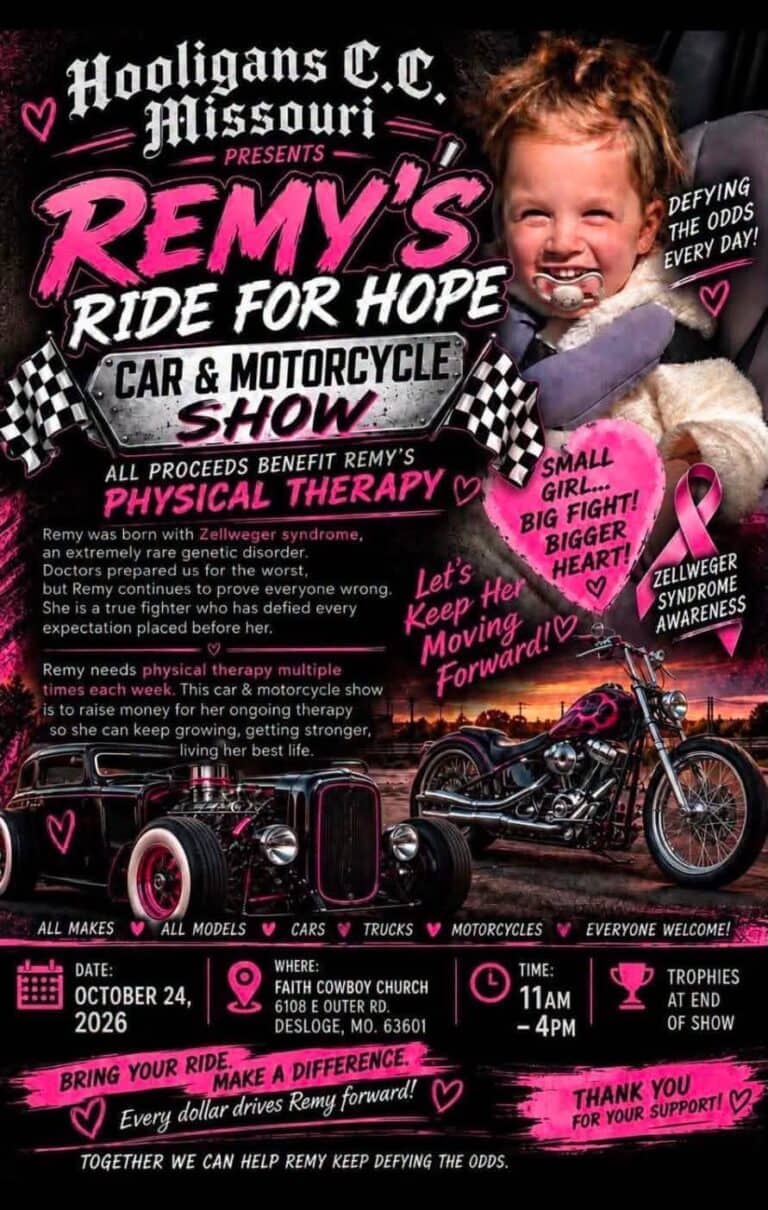 Remy’s Ride for Hope Car & Motorcycle Show car show in Desloge, MO