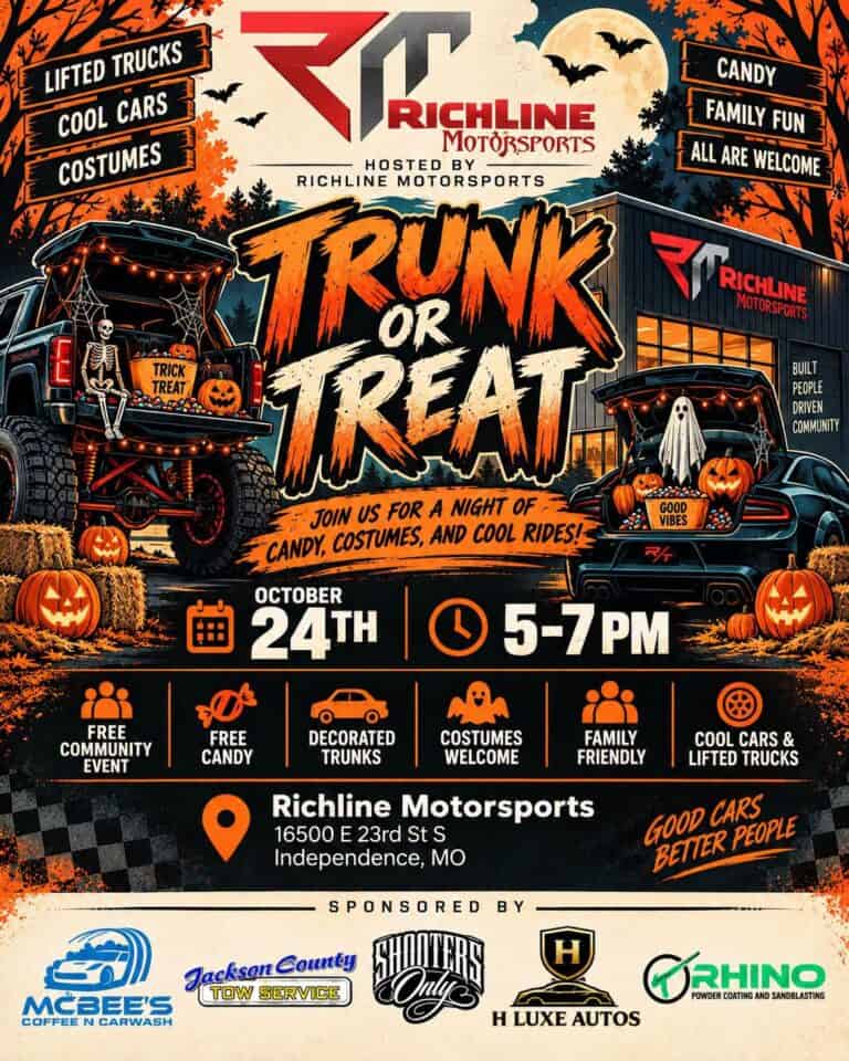Richline Motorsports Trunk or Treat car show in Independence, MO