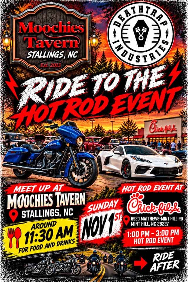 Ride to the Hot Rod Event car show in Mint Hill, NC