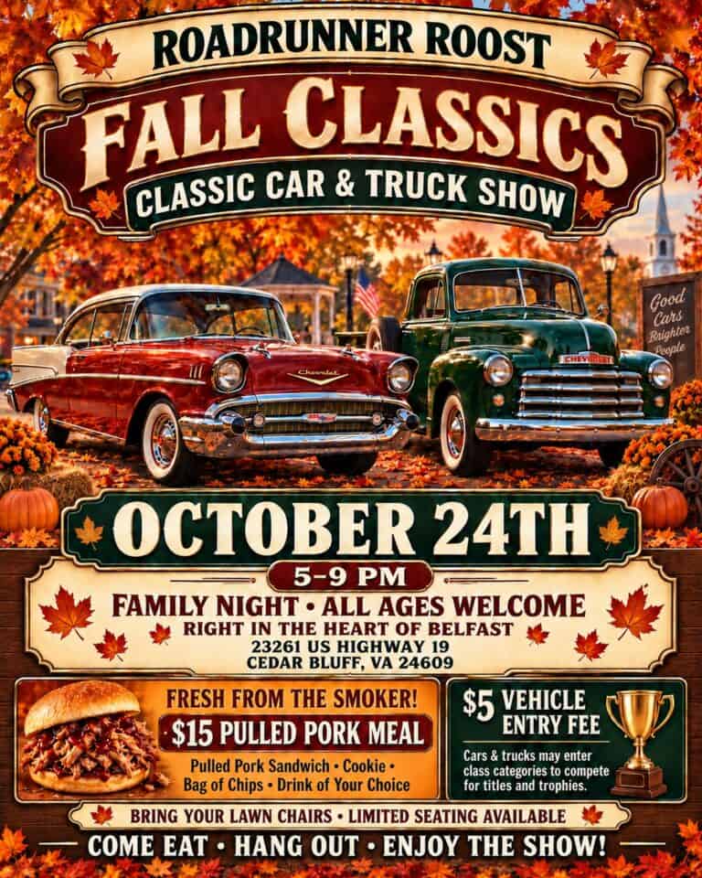 Roadrunner Roost Fall Classics Classic Car & Truck Show car show in Cedar Bluff, VA