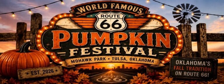 Route 66 Pumpkin Festival car show in Tulsa, OK