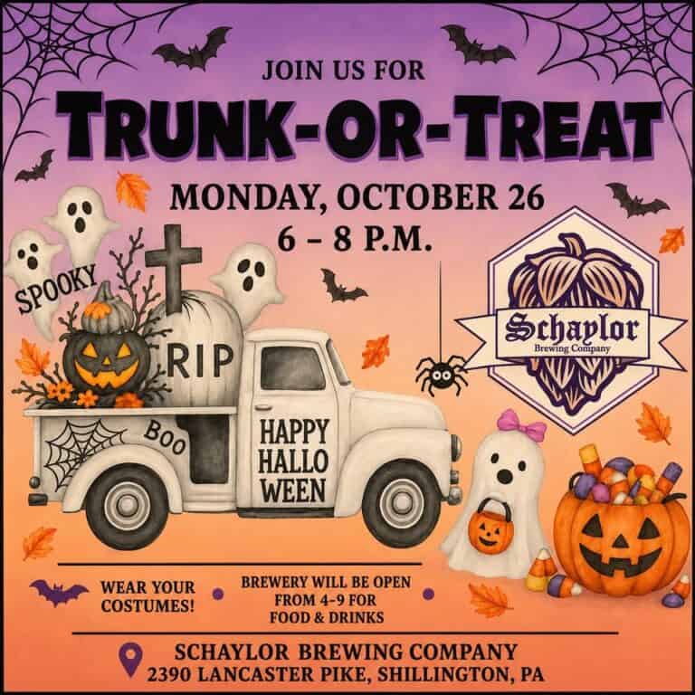 Schaylor Brewing Company Trunk-or-Treat car show in Shillington, PA
