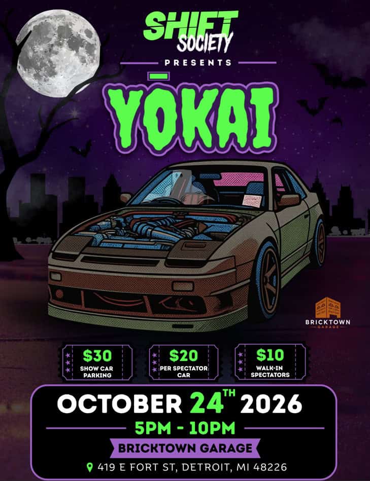 Shift Society Presents Y?kai car show in Detroit, MI