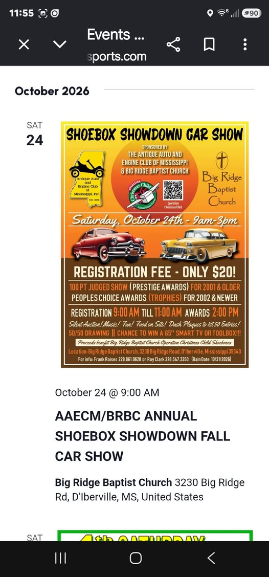 Shoebox Showdown Car Show car show in D'Iberville, MS