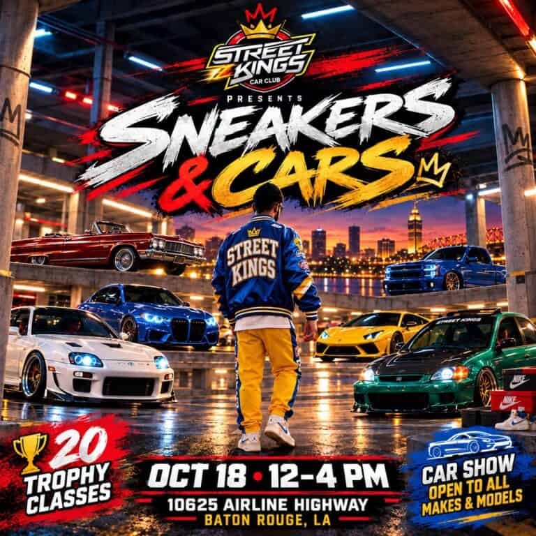 Sneakers & Cars Car Show event at Total Off Road & More - Baton Rouge in Baton Rouge, LA on October 18, 2026