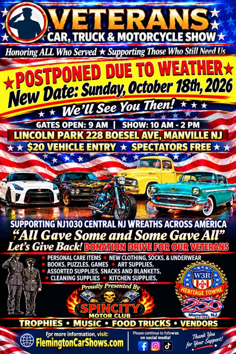 Spincity Motor Club Veterans Car, Truck & Motorcycle Show car show in Manville, NJ