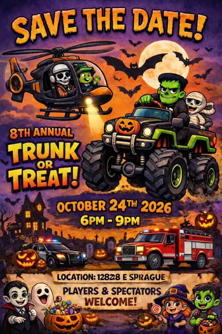 Spokane Riverside Cruisers 8th Annual Trunk or Treat car show in Spokane Valley, WA