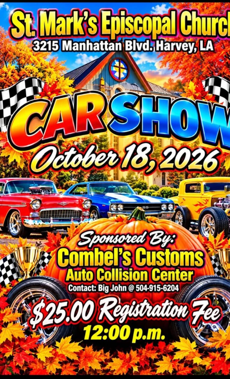 St. Mark's Episcopal Church Car Show event at St. Mark's Episcopal Church in Harvey, LA
