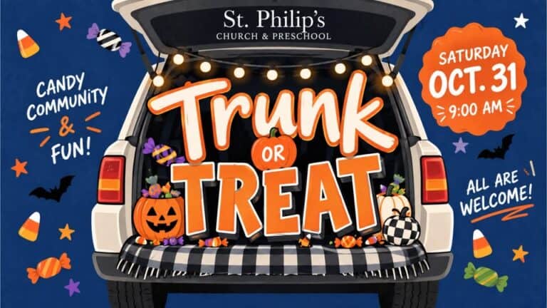 St. Philip’s Church & Preschool Trunk or Treat car show in Frisco, TX