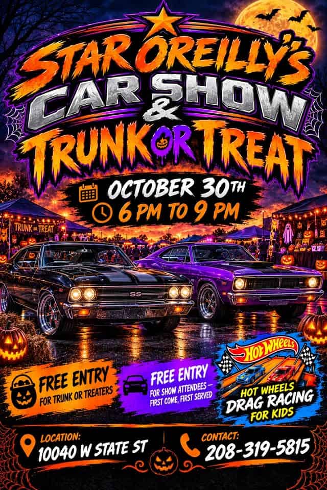 Star O’Reilly’s Car Show & Trunk Or Treat car show in Star, ID