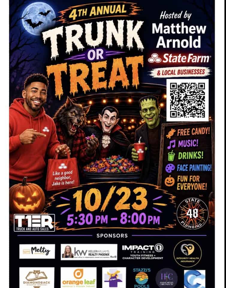State Farm Trunk or Treat car show in Mesa, AZ