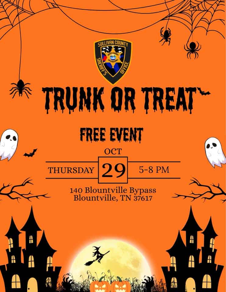 Sullivan County Sheriff’s Office Trunk or Treat car show in Blountville, TN