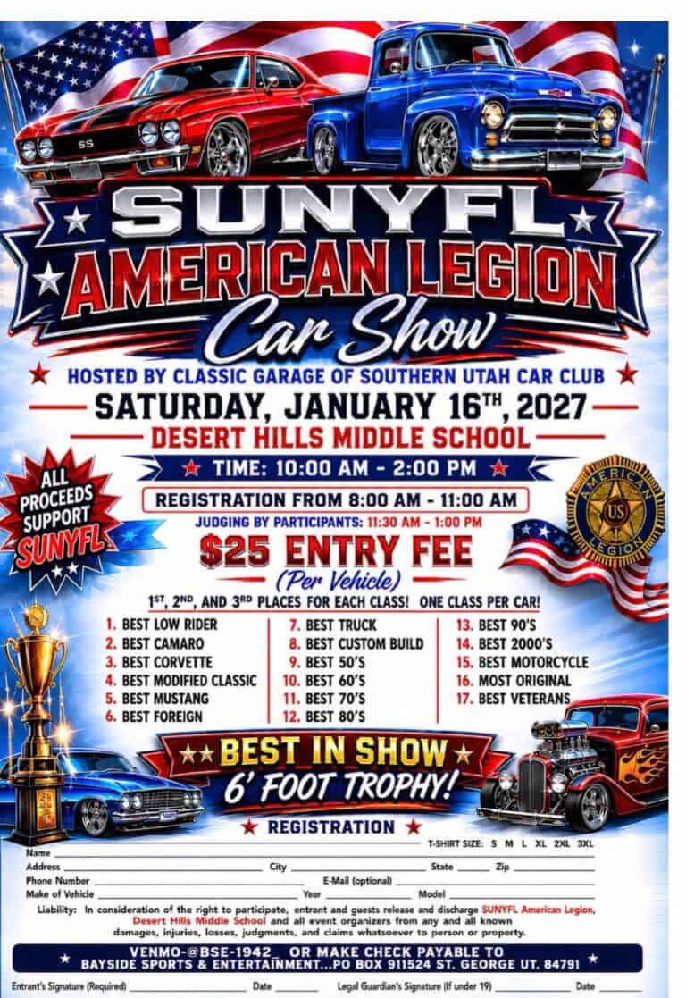 SUNYFL American Legion Car Show car show in St. George, UT