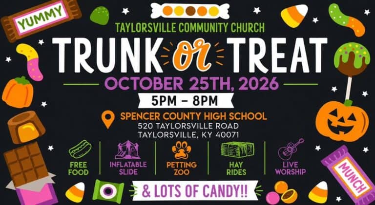 Taylorsville Community Church 8th Annual Trunk or Treat car show in Taylorsville, KY