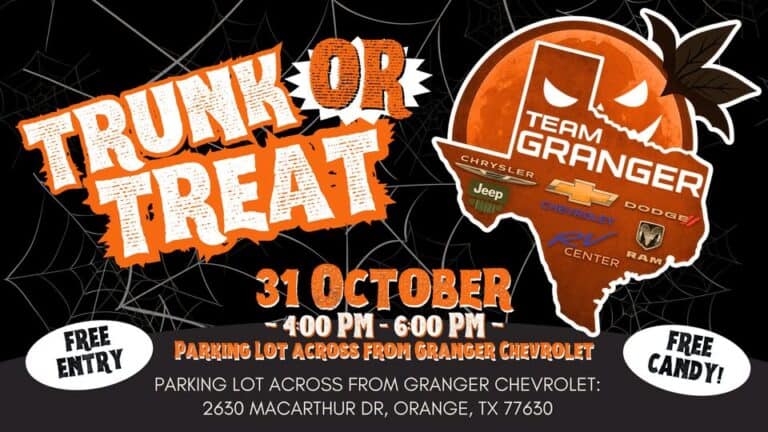 Team Granger Trunk or Treat car show in Orange, TX