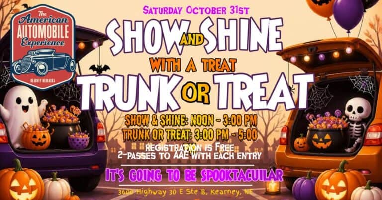 The American Automobile Experience Show And Shine With A Treat Trunk Or Treat car show in Kearney, NE