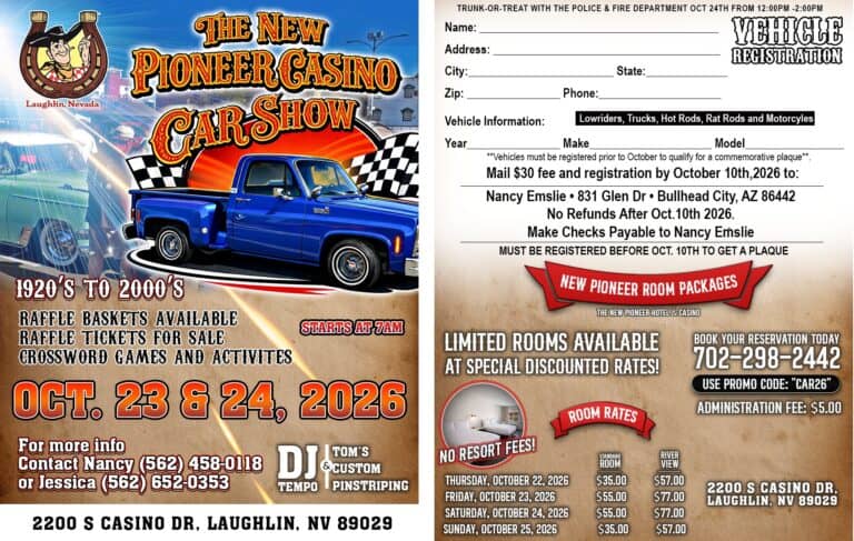 The New Pioneer Casino Car Show car show in Laughlin, NV