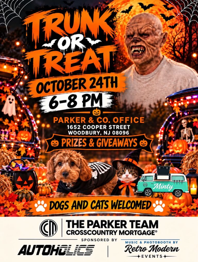 The Parker Team Trunk or Treat car show in Woodbury, NJ