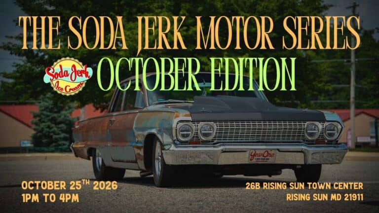 The Soda Jerk Motor Series October Edition car show in Rising Sun, MD