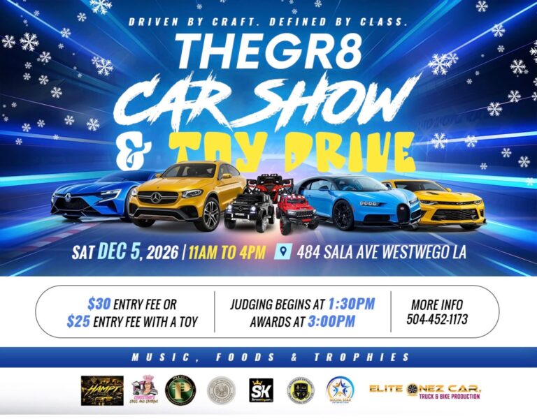 THEGR8 Car Show & Toy Drive car show in Westwego, LA