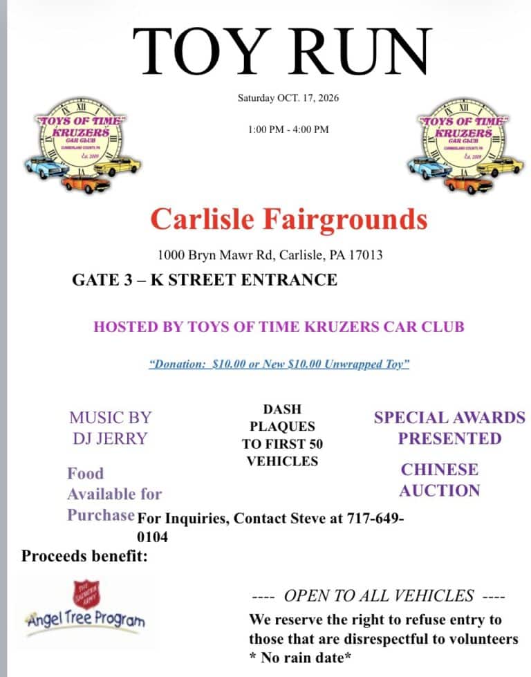 Toys of Time Kruzers Car Club Toy Run car show in Carlisle, PA