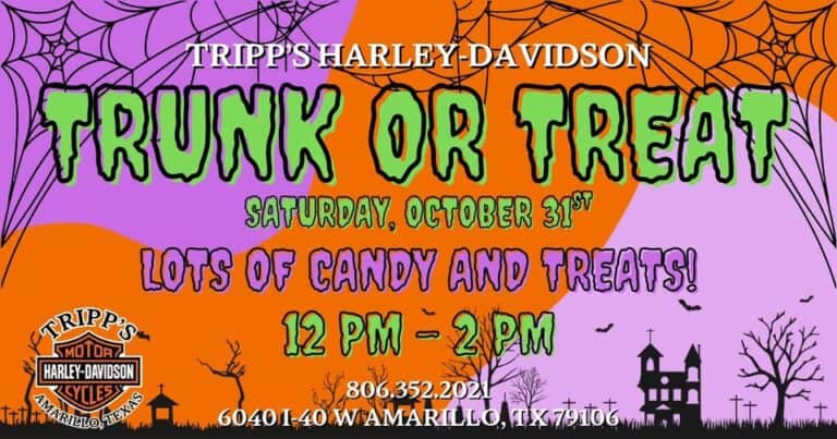 Tripp’s Harley-Davidson Trunk or Treat car show in Amarillo, TX