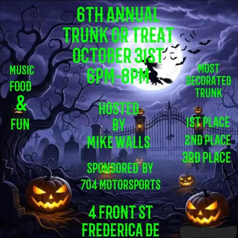 Trunk Or Treat at 4 Front St car show in Frederica, DE