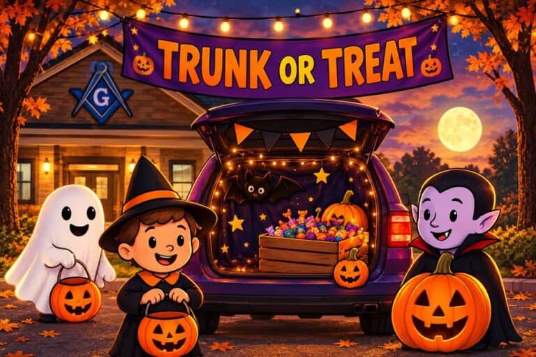 Trunk or Treat! at Edwardsville Masonic Lodge #99 car show in Glen Carbon, IL