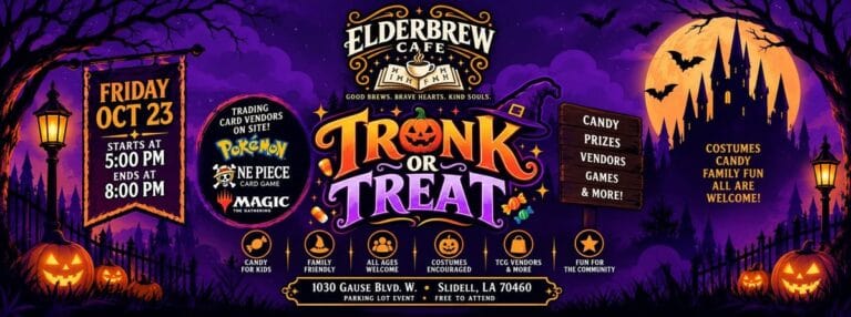 Trunk-or-Treat at Elderbrew Cafe car show in Slidell, LA
