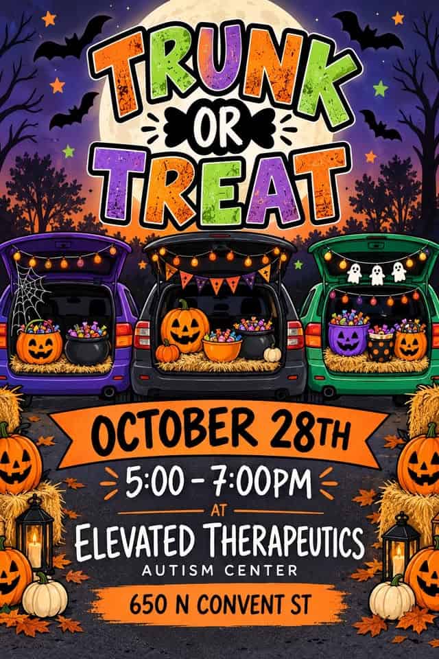 Trunk or Treat at Elevated Therapeutics Autism Center car show in Bourbonnais, IL