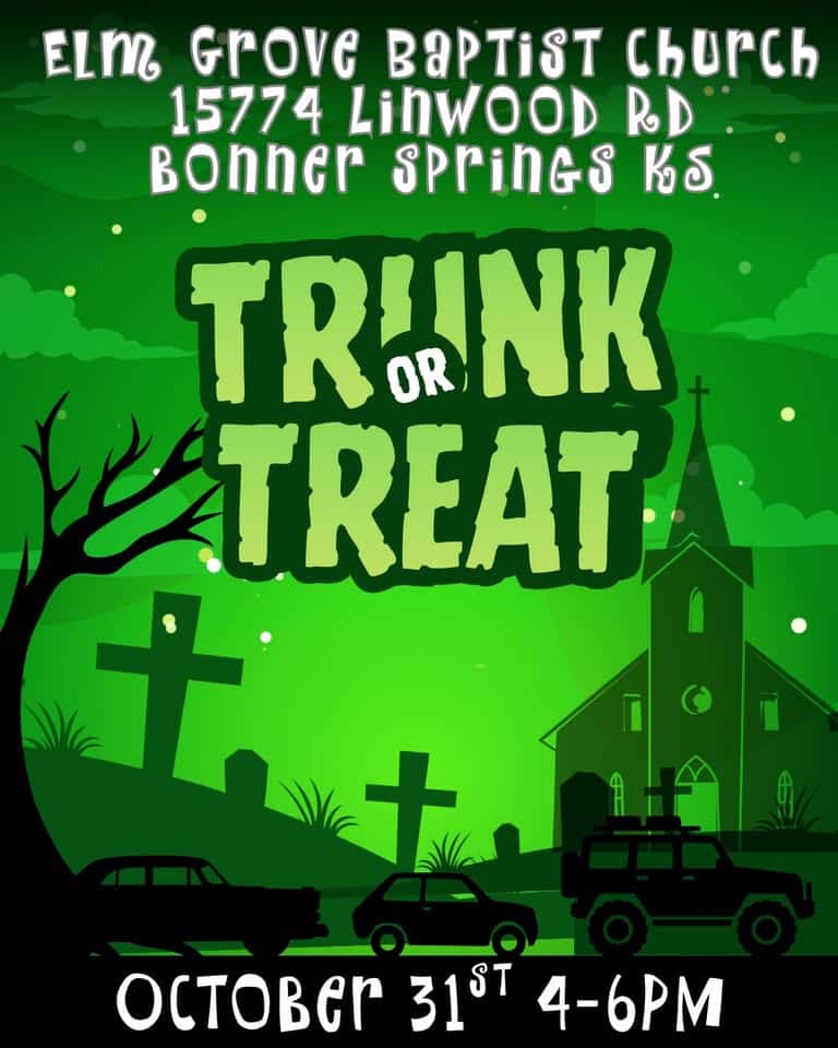 Trunk or Treat at Elm Grove Baptist Church car show in Bonner Springs, KS