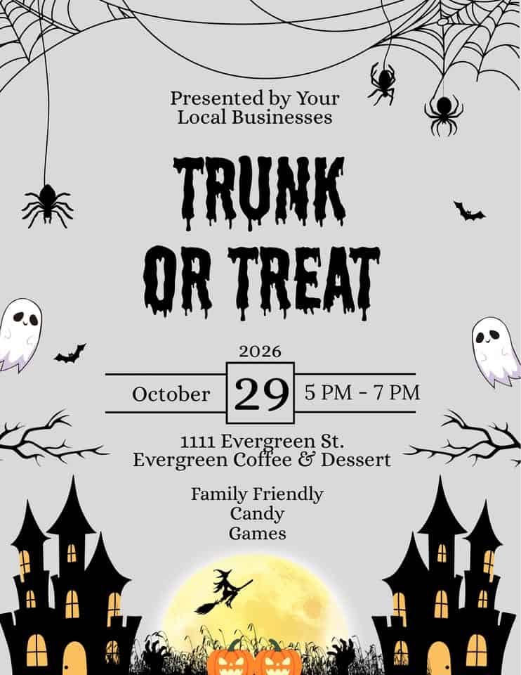 Trunk or Treat at Evergreen Coffee & Dessert car show in Longview, TX
