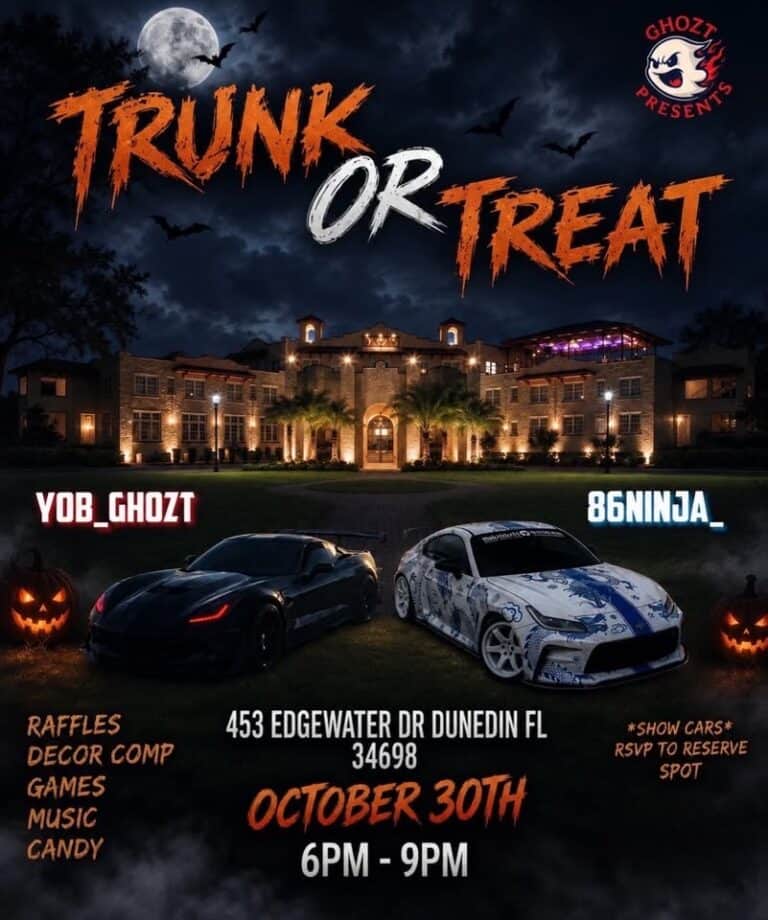 Trunk Or Treat At Fenway Hotel car show in Dunedin, FL