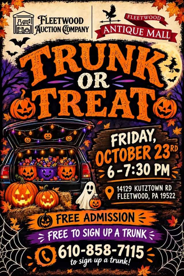 Trunk or Treat at Fleetwood Antique Mall car show in Fleetwood, PA
