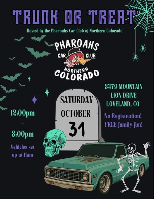 Trunk Or Treat At Freddy’s Frozen Custard & Steakburgers car show in Loveland, CO