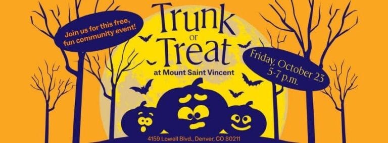 Trunk or Treat at Mount Saint Vincent car show in Denver, CO