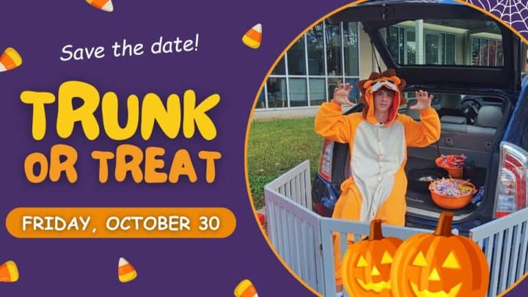 Trunk or Treat at Parkway UMC car show in Sugar Land, TX