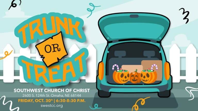 Trunk or Treat at Southwest Church of Christ car show in Omaha, NE