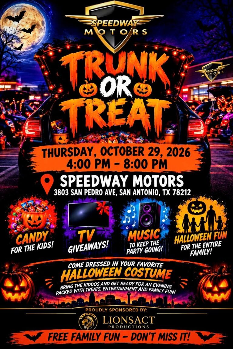 Trunk Or Treat At Speedway Motors car show in San Antonio, TX