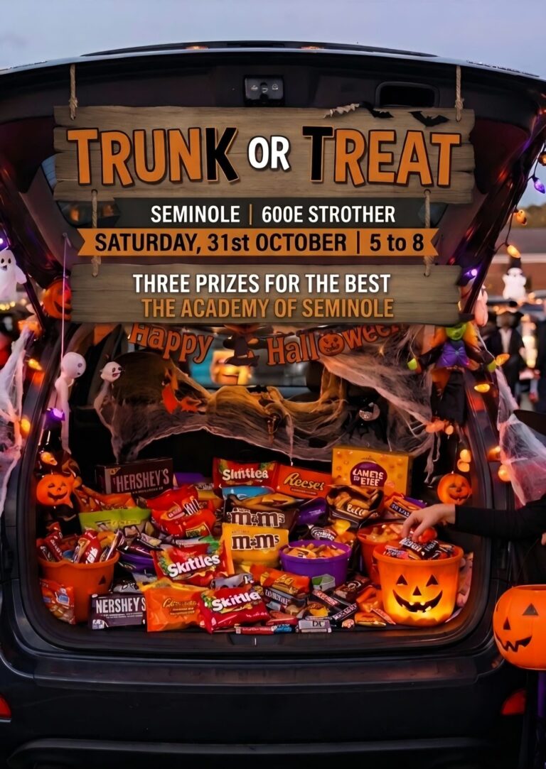 Trunk Or Treat At The Academy Of Seminole car show in Seminole, OK