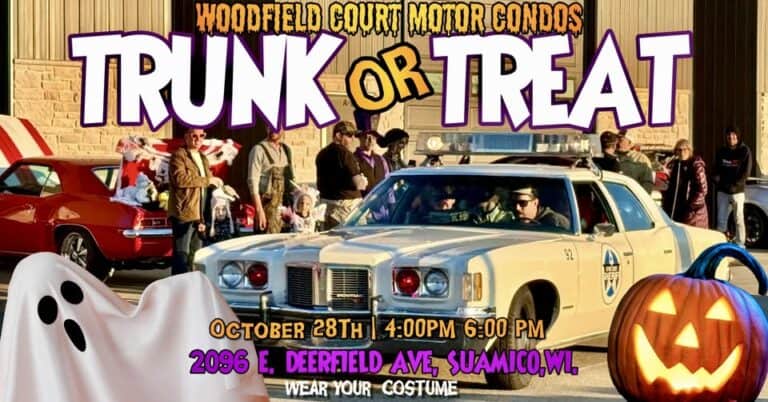 Trunk Or Treat At Woodfield Court Motor Condos car show in Suamico, WI