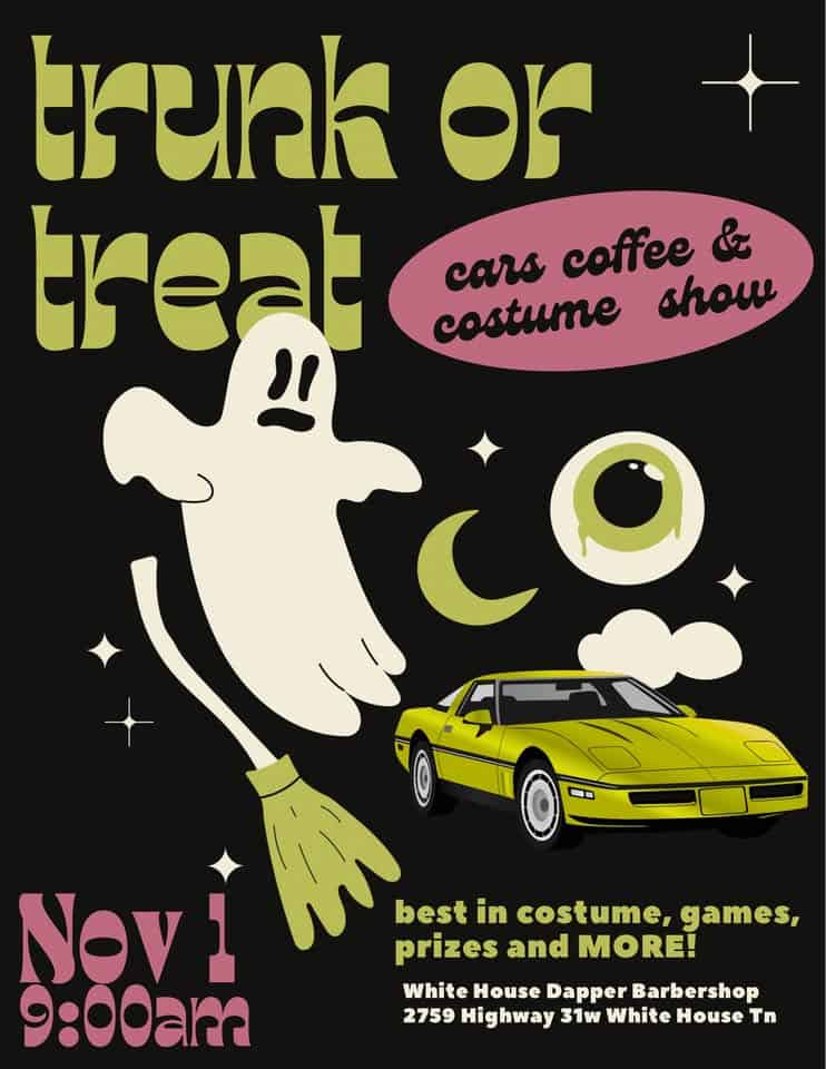 Trunk or Treat Cars Coffee & Costume Show car show in White House, TN