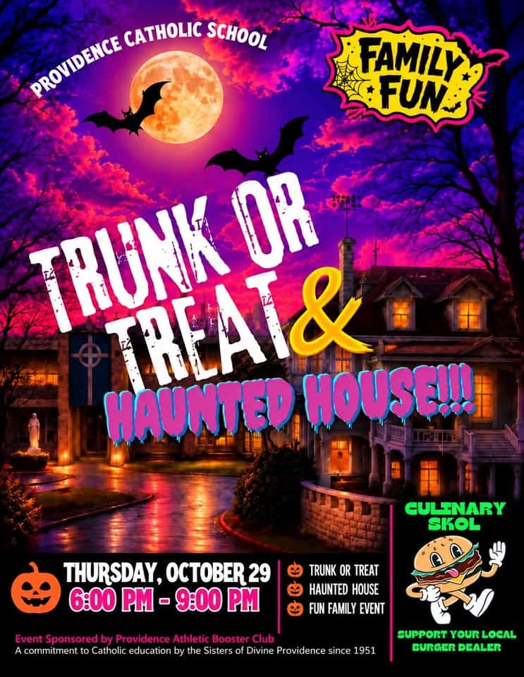 Trunk or Treat & Haunted House at Providence Catholic School car show in San Antonio, TX