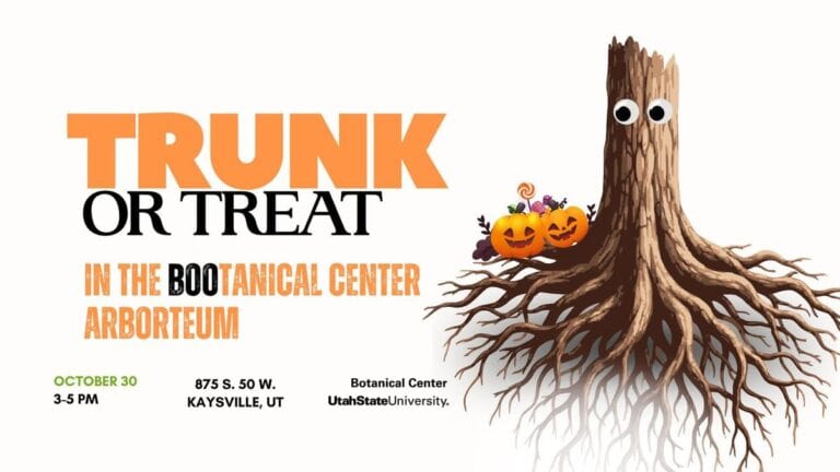 Trunk or Treat in the Botanical Center Arboretum car show in Kaysville, UT
