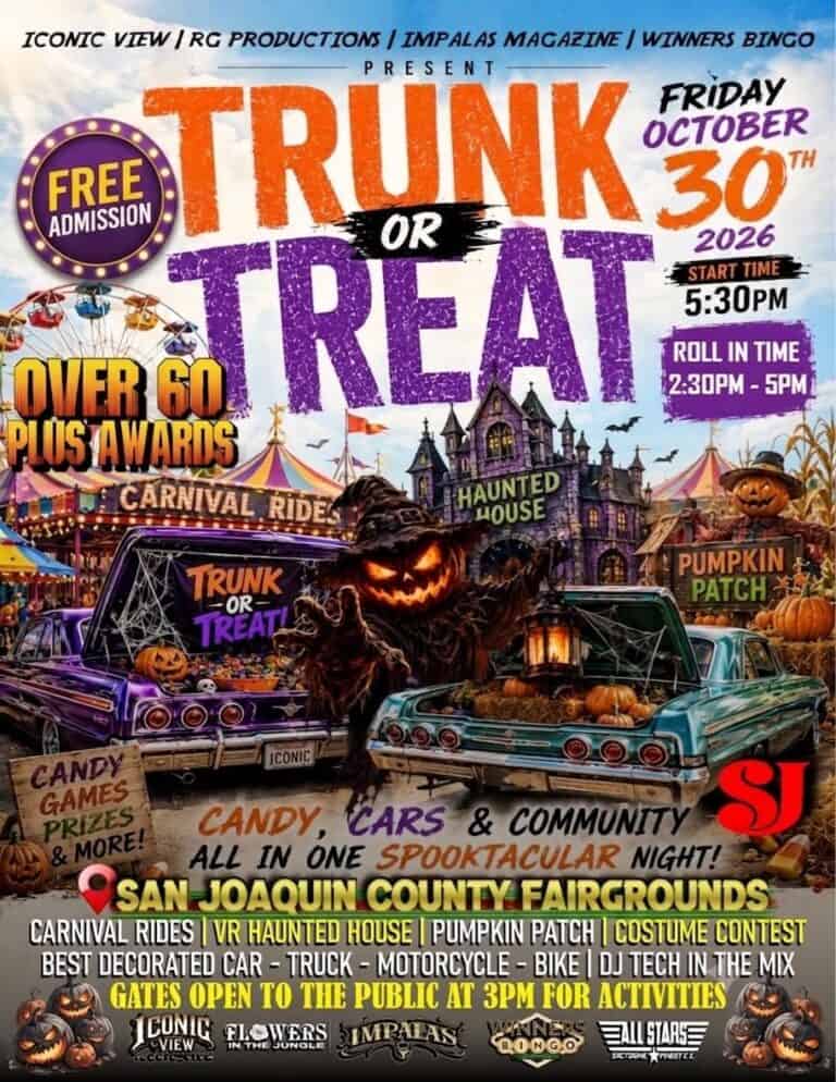 Trunk or Treat San Joaquin Fairgrounds car show in Stockton, CA