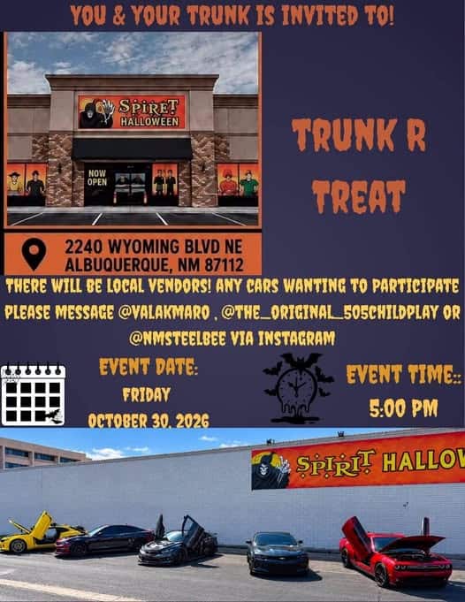 Trunk R Treat – Wyoming Blvd car show in Albuquerque, NM
