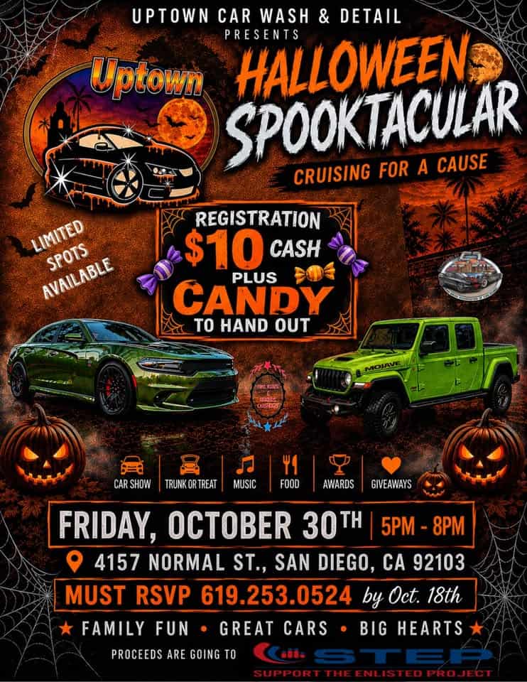 Uptown Halloween Spooktacular car show in San Diego, CA