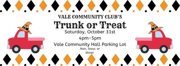 Vale Community Club’s Trunk or Treat car show in Vale, SD