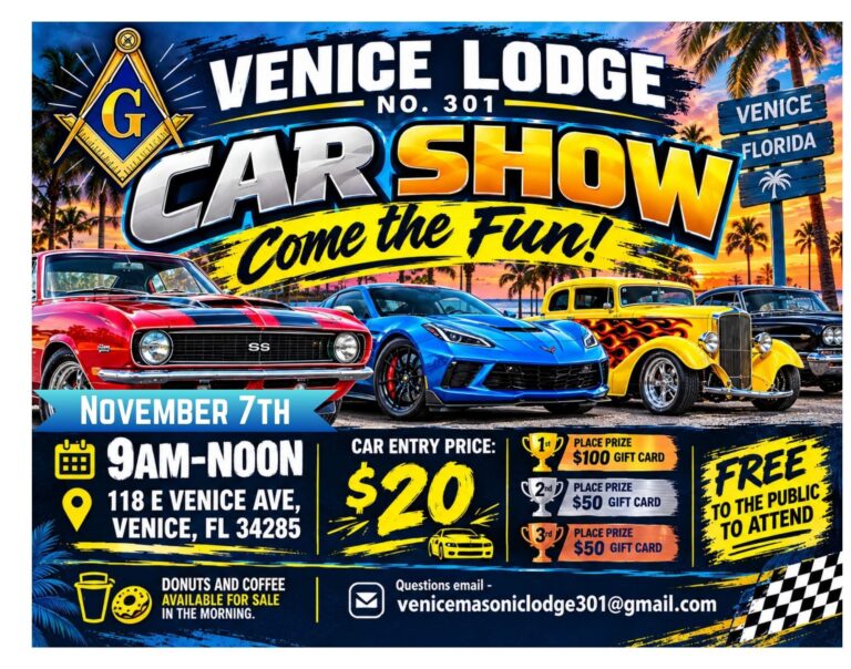 Venice Lodge No. 301 Car Show car show in Venice, FL